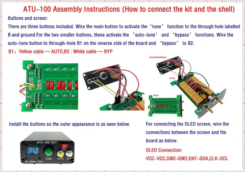 Vista 4 de Malahit ATU-100 Antena Tuner Box atu100 Shell ATU100 1.8-50MHz caso