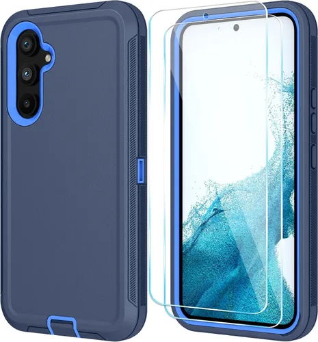 Vista 10 de Funda para teléfono Qinmay para Samsung Galaxy A54 5G con protector de pantalla HD, funda de 3 capas resistente a golpes y caídas para Galaxy A54