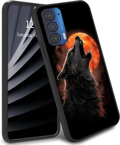 Vista 10 de Funda delgada para Moto Edge 2021 TPU con diseño de hojas de arte, cubierta de protección de cuerpo completo de goma de gel suave para Motorola Edge