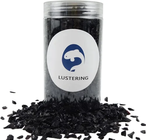 Vista 15 de LUSTERING Vidrio triturado de alto brillo con purpurina, vidrio para fuego, vidrio roto, gemas de vidrio para foso de fuego, manualidades DIY