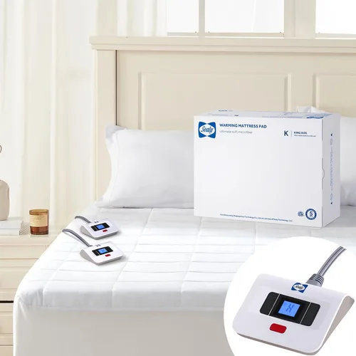 Vista 10 de Sealy - Protector de colchón eléctrico tamaño Queen 10 ajustes de calor, lavable a máquina