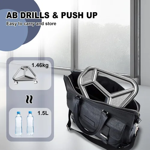 Vista 12 de HOTWAVE Rueda de rodillo de abdominales para entrenamiento de núcleo, equipo de ejercicio abdominal extra ancho para abdominales, brazos y espalda