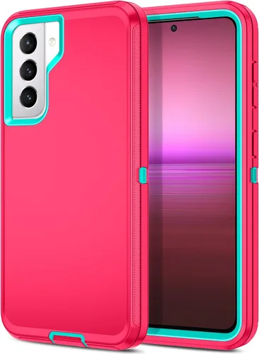 Vista 9 de I-HONVA Funda para Galaxy S21 5G a prueba de golpes, a prueba de polvo y caídas, 3 capas de protección de cuerpo completo
