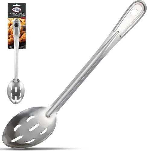 Vista 11 de Alpine Cuisine Cucharón de acero inoxidable con mango largo – Los mejores accesorios de cocina para agitar, dividir y servir cucharón – Chile