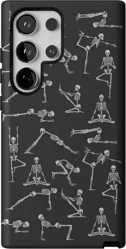 Vista 66 de Casely Funda para Galaxy S9 Postura de cadáver Yoga de esqueleto Diseño protector delgado esencial de doble capa