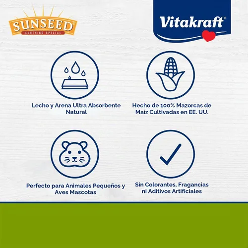Vista 2 de VitaKraft Sunseed - Ropa de cama y arena natural para pájaros, 350 pies