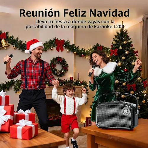 Vista 5 de Amplificador de voz potente de 120 W con 2 micrófonos UHF, altavoces Bluetooth con ajuste de graves/trable/eco, sistema de altavoces PA pequeño