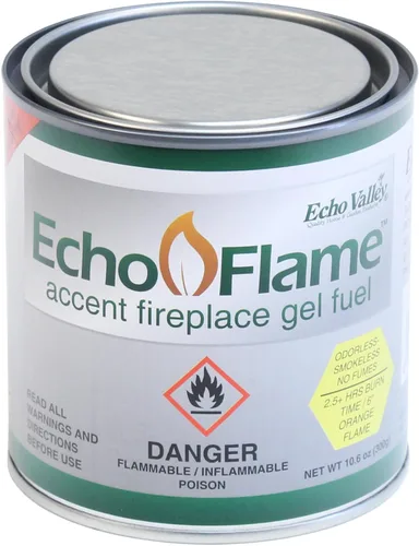 Vista 2 de Echo Valley EchoFlame - Combustible de gel para chimeneas interiores y exteriores (paquete de 12)