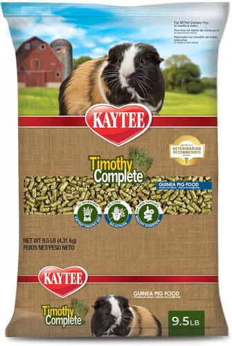Vista 13 de Kaytee Timothy Complete - Alimento para conejillo de indias, fabricado con heno Timothy, alto en fibra, apoya la salud dental y la digestión