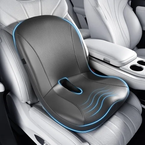 Vista 20 de Coverado Almohada ergonómica para reposacabezas de automóvil, almohada ergonómica de espuma viscoelástica para el cuello del auto para asiento