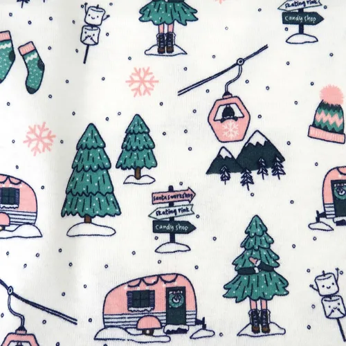 Vista 5 de HonestBaby Sleep and Play Footed Holiday Pajamas One-Piece Sleeper Zip-front Organic Cotton PJs Baby Boys, Girls, Unisex