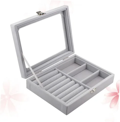 Vista 8 de Box For Women Earrings Display Holder Jewelry Storage Organizer Travel Jewelry Case Ring Storage Case Travel Jewelry Organizer Necklace Organizer