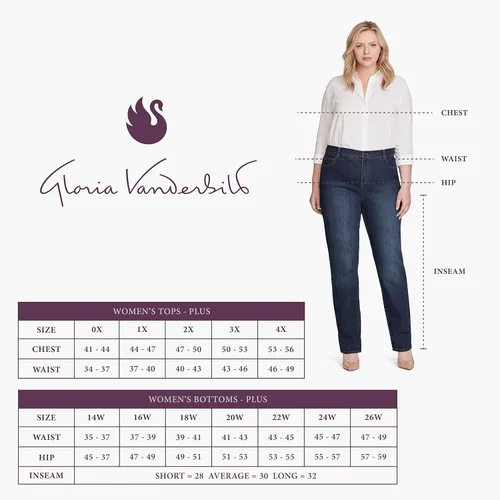 Vista 5 de Gloria Vanderbilt Amanda Pantalón de jeans clásico cónico y de talle alto para mujer