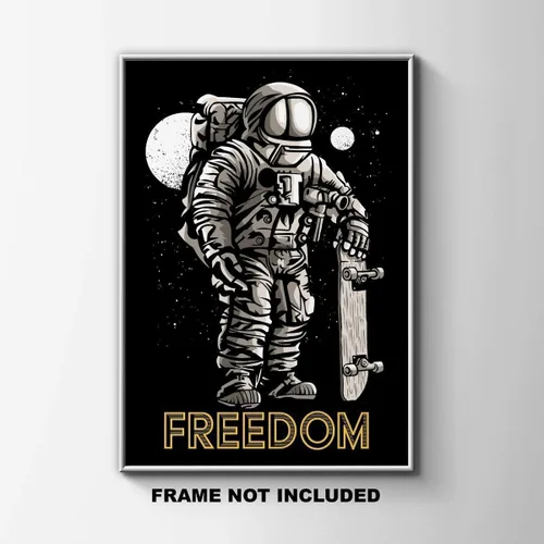 Vista 7 de Freedom Skateboarding Fine Art Print- 11x14 Unframed Wall Art Print- Gift for Skateboard Fans, Future Astronauts, Astronomers, Science Lovers