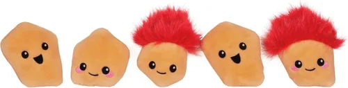 Vista 2 de iscream Juega con tu comida Kawaii Chicken Nuggets bordado acento 8 piezas 10" x 7" juego de almohada