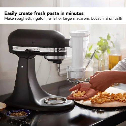 Vista 3 de Accesorio con prensa para pasta gourmet KitchenAid KSMPEXTA con 6 placas de pasta intercambiables