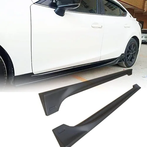 Vista 9 de Faldas laterales para Mazda 3 Hatchback 2014-2019 negro mate ABS falda lateral extensiones panel divisor antiarañazos kit de cuerpo