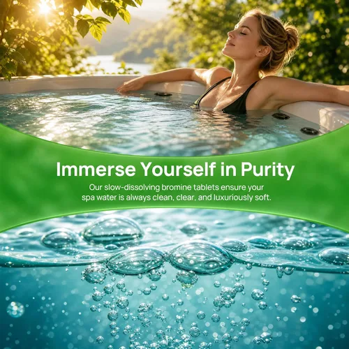 Vista 4 de ClearView Tableta de bromo para spas, tabletas de bromación de 1" para piscinas, 2 libras Desinfectante químico de disolución lenta, olor bajo