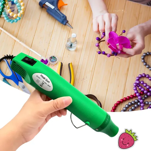 Vista 5 de Pistola de calor, mini pistola de aire caliente para manualidades, pistola de aire de calor portátil, herramienta para gofrar, envoltura retráctil