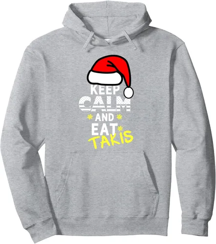 Vista 3 de Let's Wear This Keep Calm And Eat Takis - Sudadera con capucha de Navidad, Negro