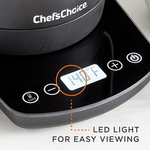 Vista 4 de Chef'sChoice - Hervidor eléctrico de cuello de cisne, perfecto para vertidos, construcción de acero inoxidable, 1200 vatios con apagado automático