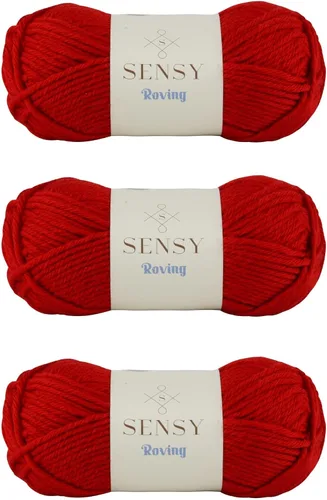Vista 69 de Sensy Roving - Ovillo de lana multicolor, 3.5 onzas, 132 yardas, calibre 5, voluminoso (otoño)