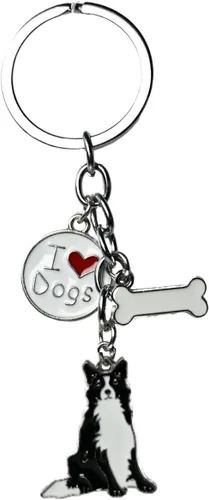 Vista 33 de Llavero para perro, lindo llavero de perro para mascotas, mini llavero de metal
