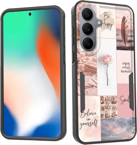 Vista 225 de Funda para Galaxy S26 FE, doble capa, protección contra caídas de grado militar de 10 pies, antideslizante, resistente a prueba de golpes, para Cruz