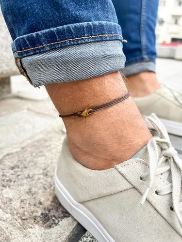 Vista 9 de Made by Nami Surfer Anklet with Snap Hook Clasp Waterproof & Adjustable Thin String Ankle Bracelets for Women and Men Handmade Jewelry for Beach and