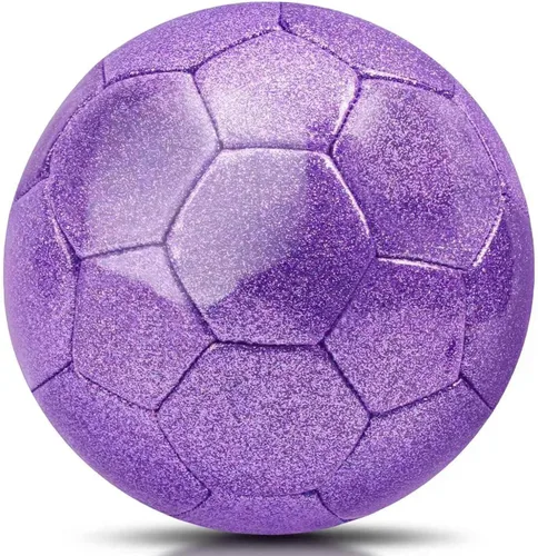 Vista 9 de Pelota de fútbol tamaño 4 con purpurina rosa - Pelota de fútbol para niños de 4-6, 6-8, 8-12 años, para deportes al aire libre, entrenamiento