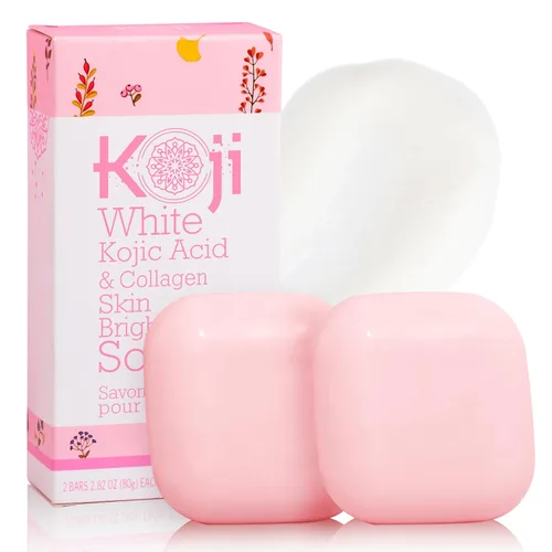 Vista 10 de Koji White Jabón iluminador de piel con ácido kójico y ácido hialurónico para hidratar, hidratante facial, radiante de piel, barra limpiadora