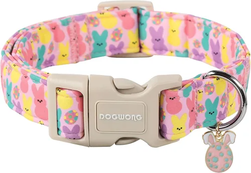 Vista 60 de DOGWONG Collar de perro de San Valentín, collar de perro con estampado de corazones para perros grandes, lindos collares de primavera, hembra