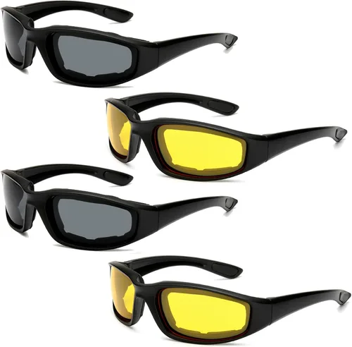 Vista 9 de Peciees - Gafas de sol para montar en motocicleta, 4 unidades, para exteriores