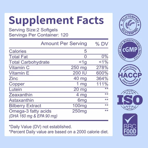 Vista 2 de AREDS 2 Plus - Suplementos de vitamina para los ojos, luteína y zeaxantina