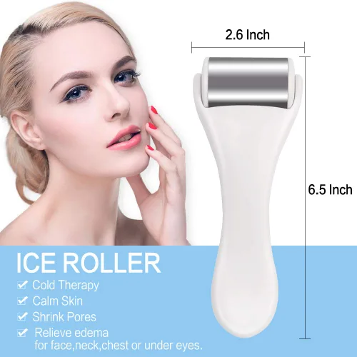 Vista 5 de MAANGE Rodillo de hielo para cara y ojos, hinchazón, migraña, alivio del dolor y lesiones menores, productos para el cuidado de la piel, masajeador