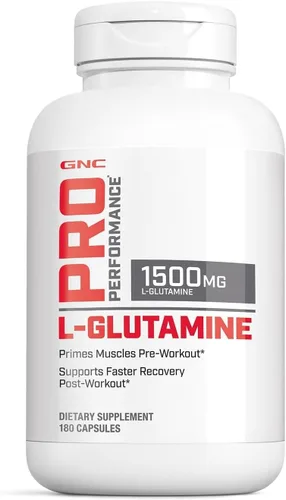 Vista 3 de GNC Pro Performance L-Glutamina 1500 mg, suplemento de aminoácidos, 90 cápsulas Supports Muscle Recovery and Function, Plays a Role in Protein