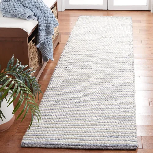 Vista 24 de Martha Stewart x SAFAVIEH - Colección de alfombras de área, 2 pies 3 pulgadas x 9 pies, color marfil y beige, hecha a mano de lana para entrada