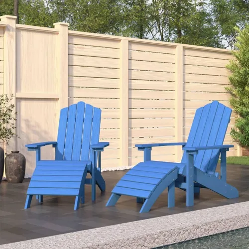 Vista 21 de Sillas Adirondack para patio con reposapiés y mesa HDPE antracita silla de patio al aire libre sillas de comedor al aire libre Sillas para Comedor