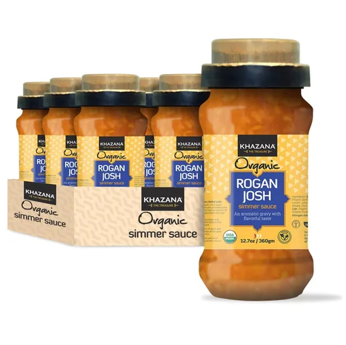 Vista 12 de Khazana Salsa a fuego lento de pollo con mantequilla orgánica, tarro de 12.7 onzas, sin OMG, vegano, sin gluten, kosher, auténticas comidas indias