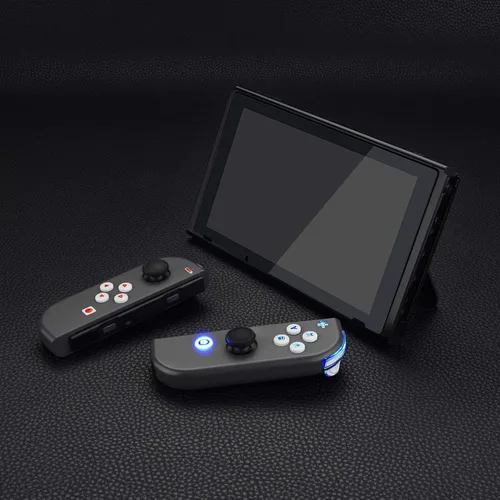 Vista 7 de eXtremeRate 7 Colors 9 Modes NS Joycon DFS LED Kit Multi-Colors Luminated White Classical Symbols ABXY Trigger Face Buttons for Nintendo Switch