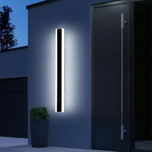 Vista 19 de Luces de Pared Modernas para Exterior de Casa, Apliques de Pared al Aire Libre de 23.6 Pulgadas, 3 Luces Color 3000K/4500K/6000K, Resistente al Agua