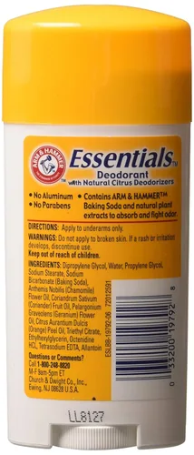 Vista 2 de ARM & HAMMER Essentials Desodorante natural sin perfume, 2.50 onzas (paquete de 10)