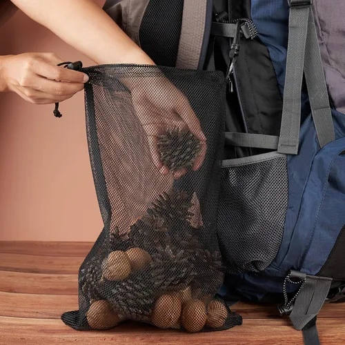 Vista 7 de PALTERWEAR Bolsa de malla con cordón y gancho de clip - Juego de 4 (12 x 16 pulgadas)