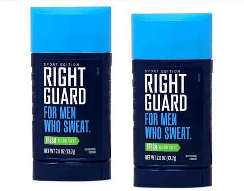 Vista 2 de Right Guard Sport 3-D Odor Defense Fresh Invisible Solid Desodorant Twin Pack - 2 CT