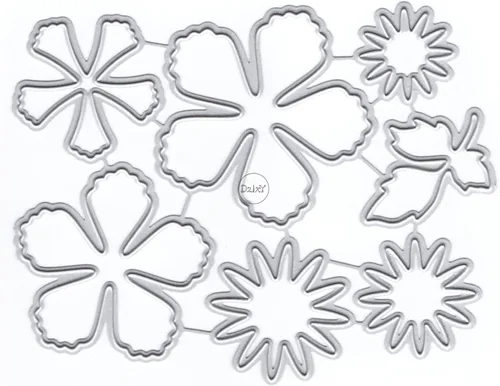 Vista 18 de DzIxY Troqueles de corte de metal de hoja de pétalos para hacer tarjetas, kit de papel de gofrado, troquelados, plantillas de máquina de álbumes