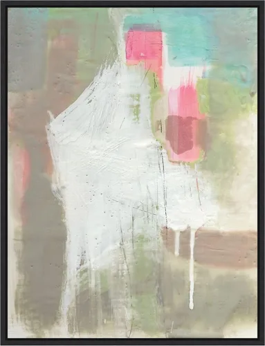 Vista 8 de Amanti Art Framed Canvas Wall Art 24x18 Retro Splash II by Jennifer Goldberger, Framed Wall Art Canvas, Abstract Artwork, Traditional Decor, Medium