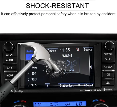 Vista 2 de LFOTPP Protector de pantalla de navegación para coche RAV 4 Entune 2013-2018 de 7 pulgadas, vidrio templado dureza 9H, centro de visualización