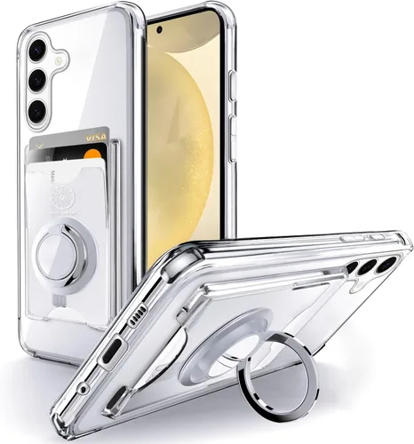Vista 31 de Shields Up Funda para Samsung Galaxy S10, Galaxy S10, funda minimalista con tarjetero [3 tarjetas] y soporte de anillo, [protección contra caídas]