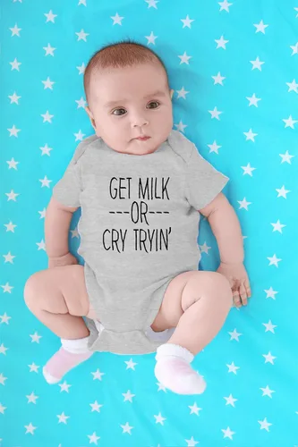 Vista 4 de Get Milk or Cry Tryin - Rap Parody - Lindo body de una pieza para bebé
