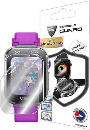 Vista 6 de IPG Protector de pantalla para reloj inteligente VTech KidiZoom DX2 (2 unidades) Invisible Ultra HD Película transparente antiarañazos, suave